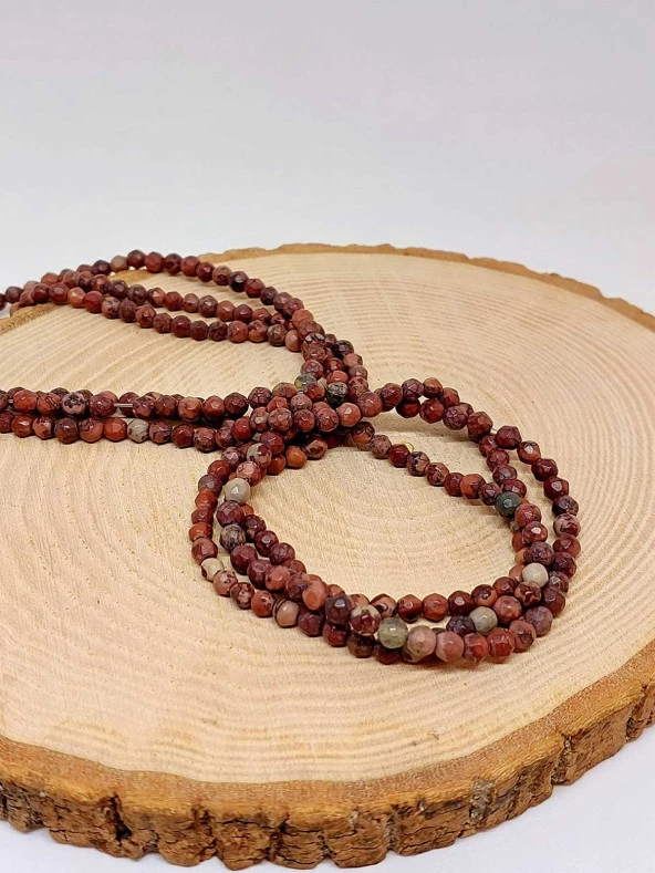 Jasper Taşı Faset Kesim Dizi 4mm (44525) ürün görseli 1