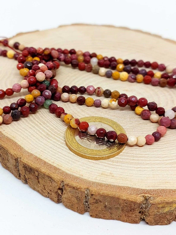 Jasper Taşı Faset Kesim Dizi 4mm (44530) - Resim 2