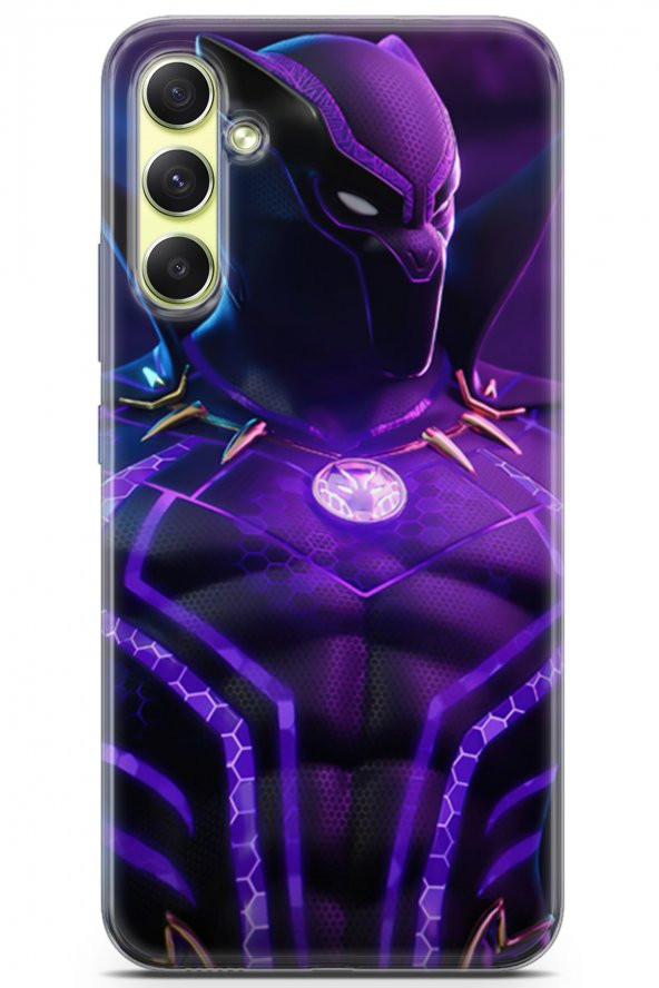 Samsung Galaxy A34 5G Uyumlu Kılıf Dc 13 Mor Panter Fortnite Case Kapak Mor