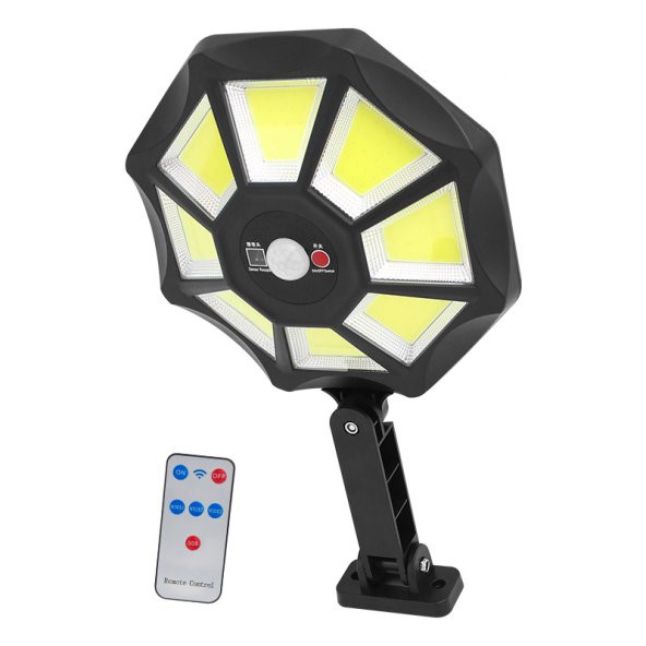FinDit ZB-168B KUMANDALI 3 KADEMELİ 168 COB LEDLİ SENSÖRLÜ BEYAZ SOLAR AYDINLATMA