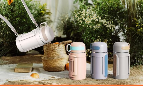 TKK Çelik Sport Termos 1000Ml Gri - 9