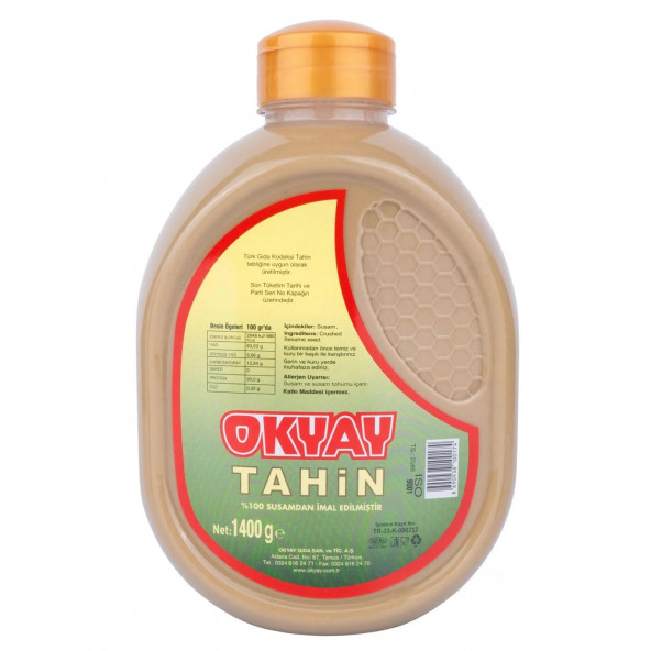 Okyay Tahin Pet Şişe Net: 1400 GR