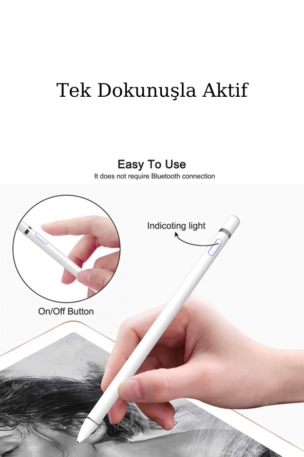 Galaxy Tab A9+ Uyumlu Dokunmatik Ekran Kalemi Yazı ve Çizim için Stylus Pen - 3