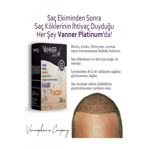 Vanner Pharma Vanner Platinum Hair&body Multivitamin 30 Kapsül - 2