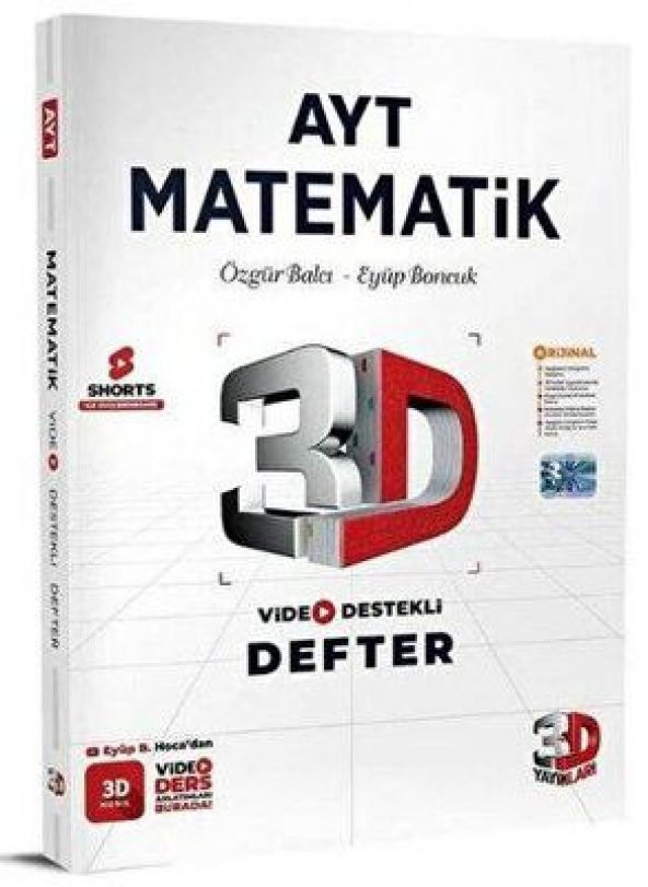 3D AYT MATEMATİK VİDEO DESTEKLİ DEFTER