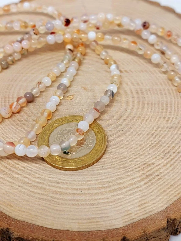 Akik Taşı Dizi 4mm (44550) - Resim 2