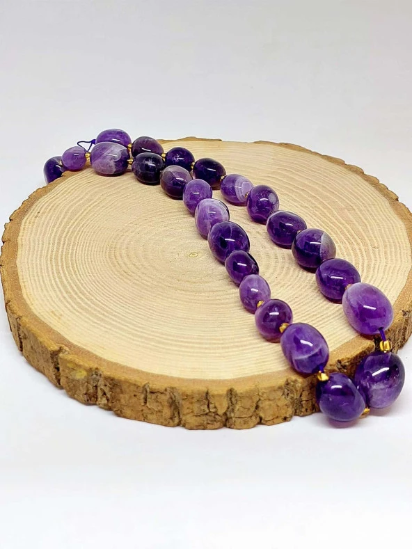 Ametist Taşı Koyu Renk Şekilli Dizi (44555) ürün görseli