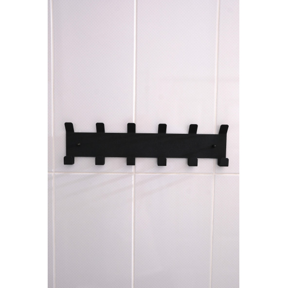 Risingmaber Metal Siyah Amerikan Kapı Arkası Yapışkanlı Askılık Banyo Askılık ve Duvar Askısı MT84S - 2