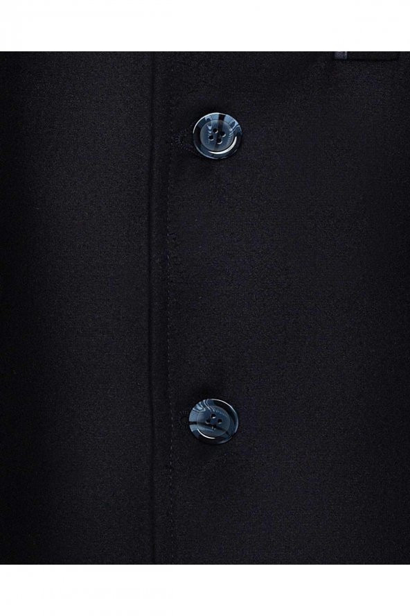 Hakim Yaka Regular Kalıp Düz Kaban - 2