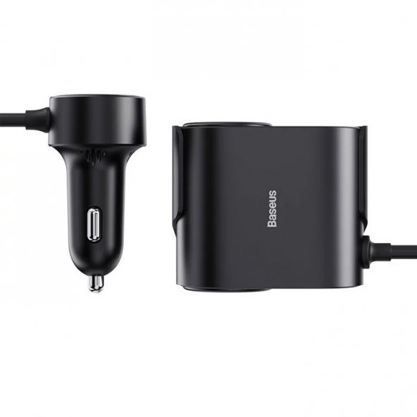 Baseus 30W USB + Type-C Hızlı Şarj Araç Çakmaklık Çoklayıcı Şarj Aleti - 4