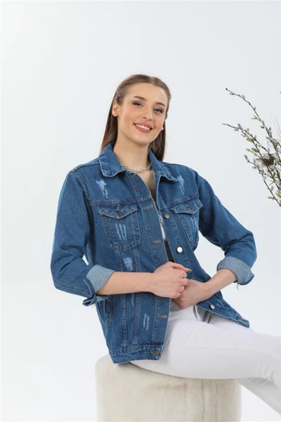 Kadın Yeni Model Kot Ceket 1226 - 2