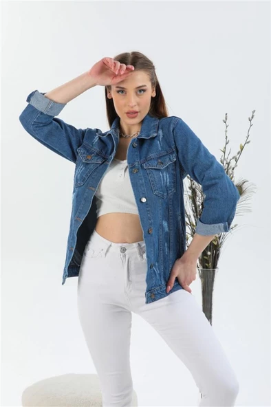 Kadın Yeni Model Kot Ceket 1226 - 6