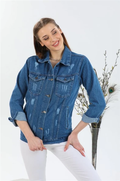 Kadın Yeni Model Kot Ceket 1226 - 4