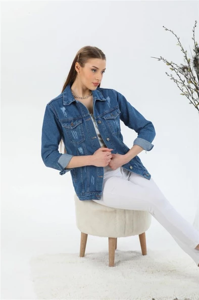 Kadın Yeni Model Kot Ceket 1226 - 3