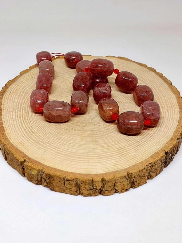 Çilek Kuvars Taşı Şekilli Dizi (44565) - Resim 3