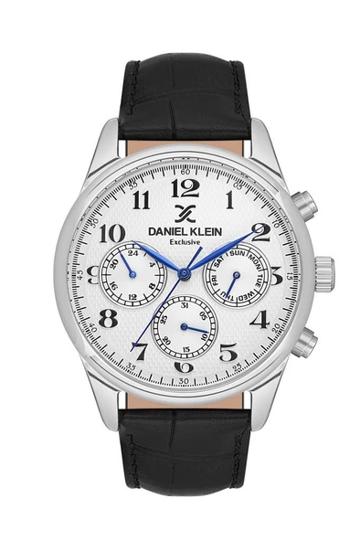 DANIEL KLEIN DK102-DK.1.13550-6 SİYAH DERİ KORDON ERKEK KOL SAATİ