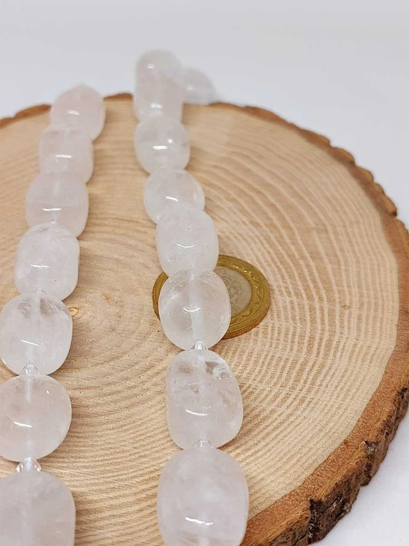 Kristal Kuvars Taşı Şekilli Dizi (44575) - Resim 2