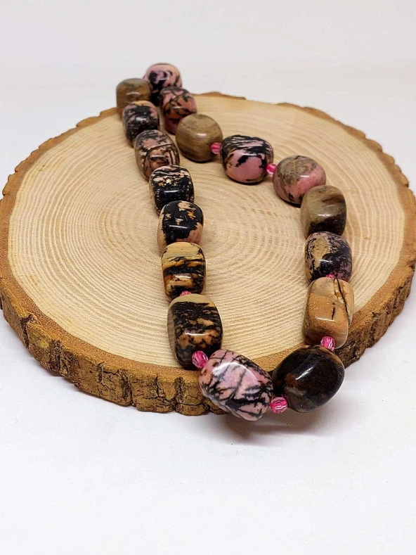 Rodonit Taşı Şekilli Dizi (44580) ürün görseli