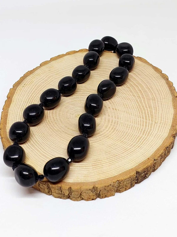 Obsidyen Taşı Şekilli Dizi (44605) ürün görseli