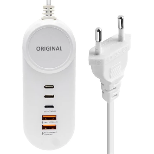 Powermaster PM-20659 15 Watt 2 Type-C + 2 USB-A Şarj + PD Lightning Adaptör - Resim 4