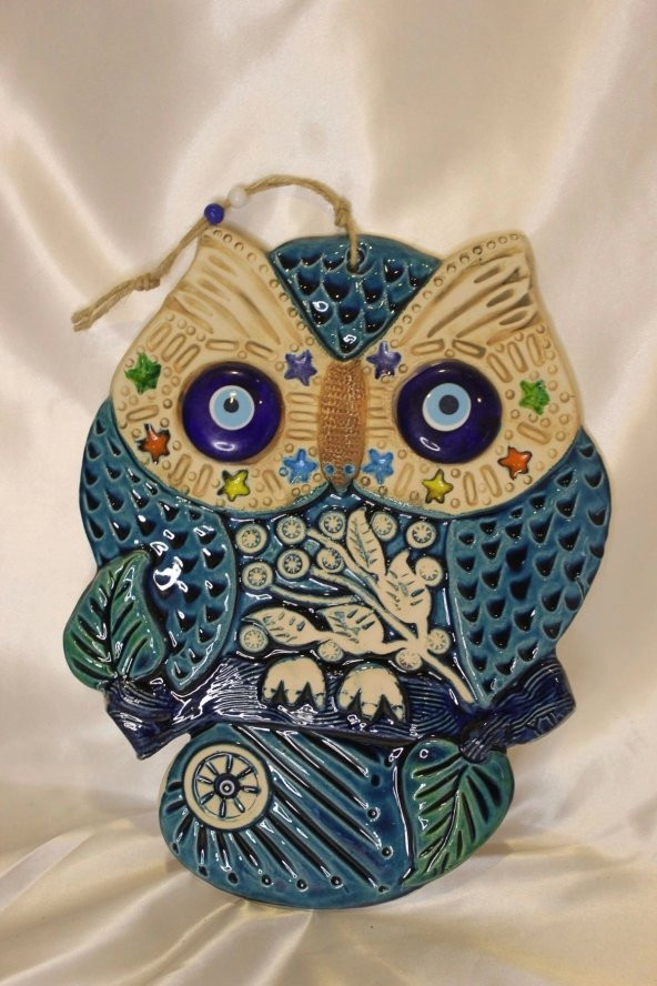 Nazar Boncuğu Duvar Süsü Baykuş - Resim 2