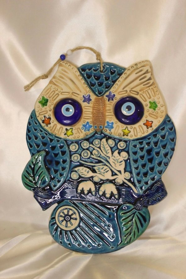 Nazar Boncuğu Duvar Süsü Baykuş - Resim 6