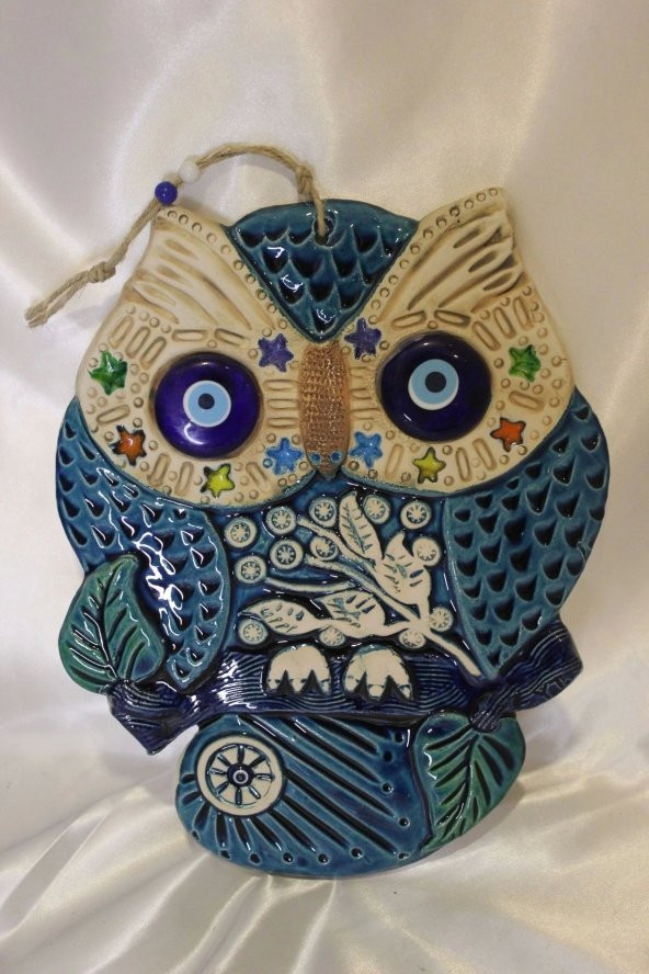 Nazar Boncuğu Duvar Süsü Baykuş - Resim 7