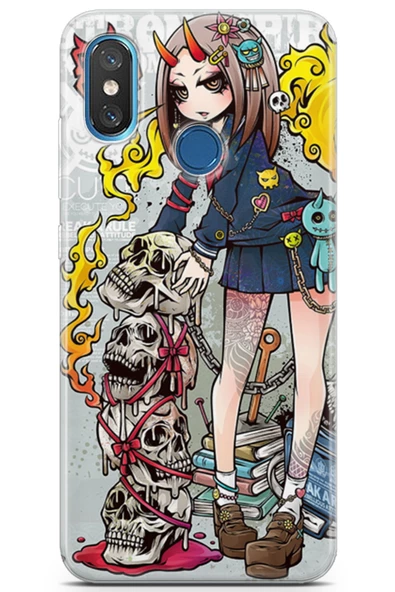 Xiaomi Mi 8 Uyumlu Kılıf Anime 01 Do You Hold Telefon Kılıfı Gri