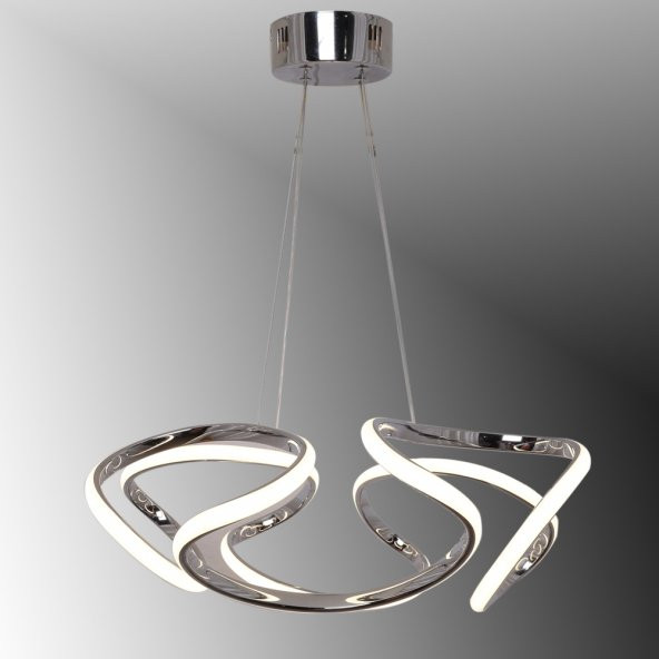 TT Aydınlatma TT307-40-KR  Helezon Modeli Krom Kaplama Led Avize