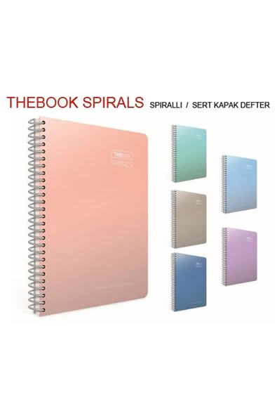 Gıpta Thebook 17x24 Sert Kapak Spiralli Pastel Defter 140 Yaprak Çizgili ürün görseli 1