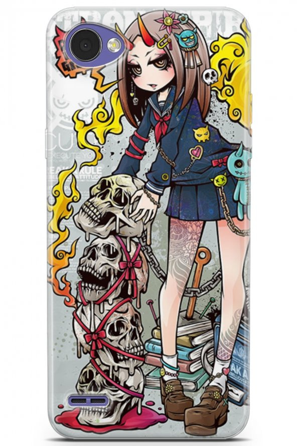 LG Q6 Uyumlu Kılıf Anime 01 Do You Hold Telefon Kılıfı Gri - 1