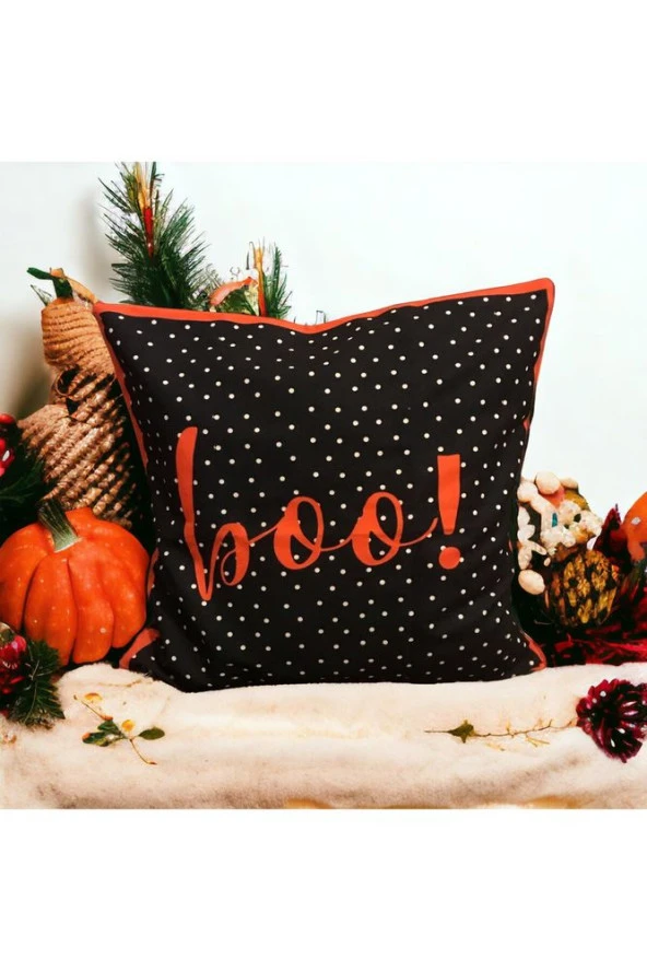 Halloween, Pumpkin, Sonbahar Boo Serisi No:3 Kırlent - Kırlent Kılıfı ürün görseli