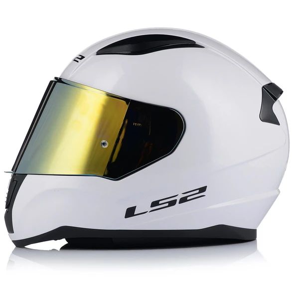 Ls2 Rapıd 2 Beyaz Fullface Motosiklet Kaskı Gold Camlı - 2