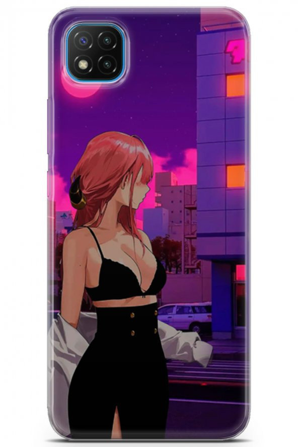 Xiaomi Poco C3 Uyumlu Kılıf Anime 25 New York Sokaklarında Soyulmayan Kılıf Pink