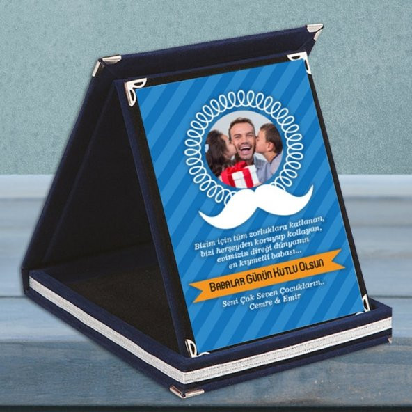 Lacivert Plaket 12x16 Cm Kişiye Özel - 2