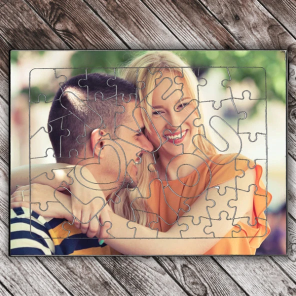 Puzzle A4 I Love You 48 Parça Kişiye Özel