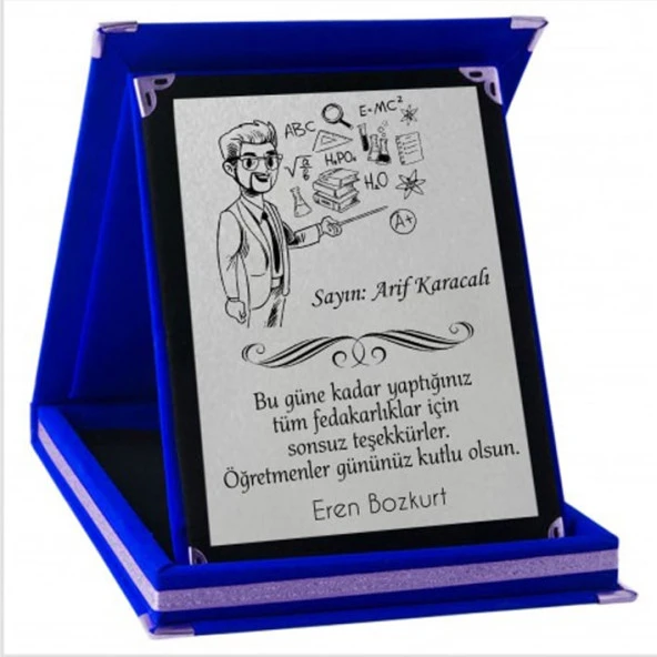Lacivert Plaket 9x12 Cm Kişiye Özel - 3