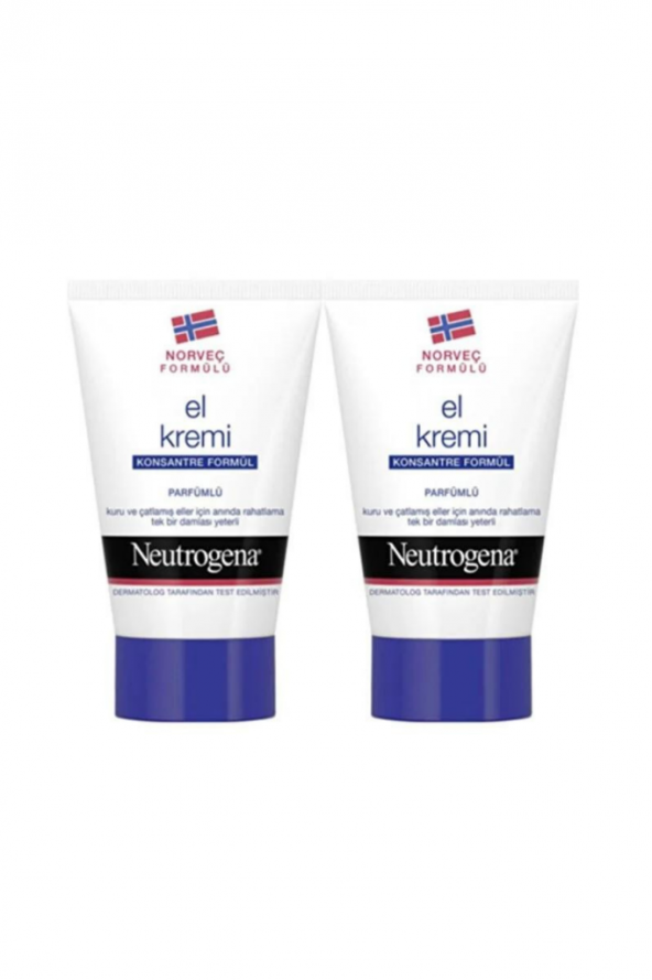 Neutrogena Konsantre Formül Nemlendirici Parfümlü El Kremi 50 Ml 2 Adet