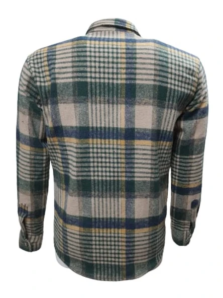 Ronex R00722 Erkek Oduncu Cepsiz Düğmeli Ekose Kareli Gömlek - Resim 7