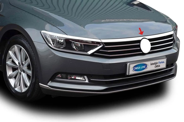 OMSA VW Passat B8 Krom Ön Panjur Far Üstü Çıta 2015-2019 Arası - 3