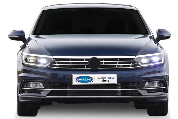 OMSA VW Passat B8 Krom Far Üstü Çıta 3 Parça 2015-2019 Arası - 4