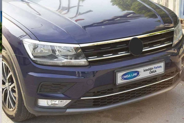 OMSA VW Tiguan Krom Far Üstü Çıta 3 Parça 2016-2020 Arası - 2