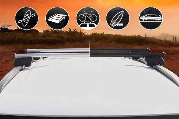 OMSA Audi A4 Avant Bold Bar V2 Ara Atkı Gri 2 Parça 120cm 2016 ve Sonrası - 9