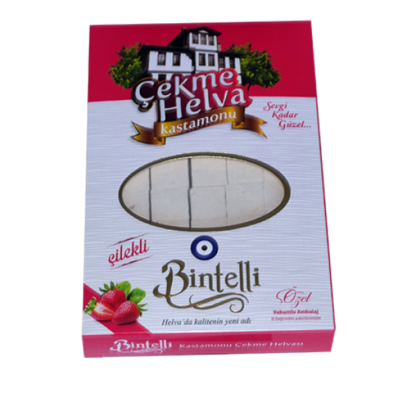 Bintelli Çilekli Çekme Helva (V) 250 gr