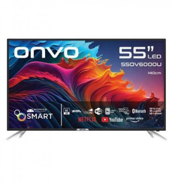 Onvo 55OV6000U 4K Ultra HD 55" 140 Ekran Uydu Alıcılı Android Smart LED TV