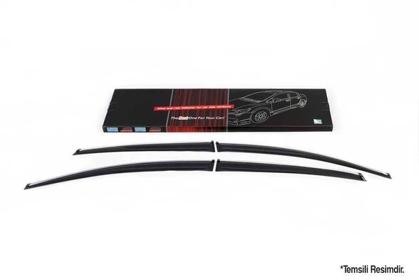 OMSA SunPlex VW Passat B6 Cam Rüzgarlığı Kromlu 4 Parça 2005-2010 Arası