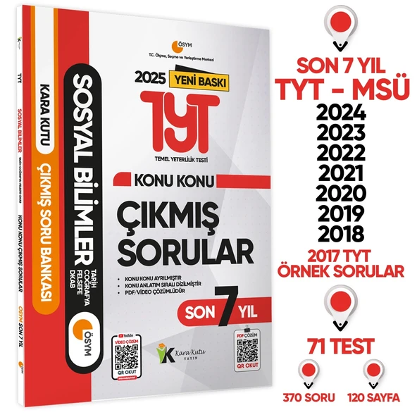 YKS-TYTnin Kara Kutusu TM(EŞİT AĞIRLIK) EKONOMİK SET PAKET Konu Ö.Dijital Çözümlü Soru Bankası - 9