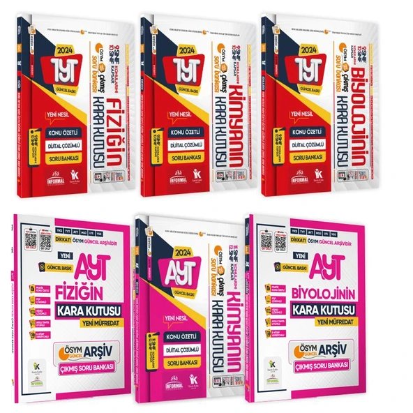 YKS-TYT-AYT Fizik Kimya Biyolojinin (FKB) Kara Kutusu Konu Ö. D.Çözümlü Soru Bankası PAKET SET