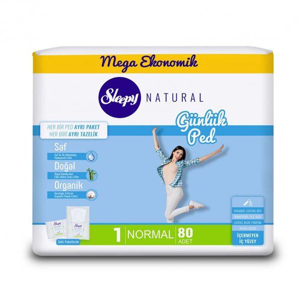 Sleepy Natural Günlük Ped Mega Normal 160lı