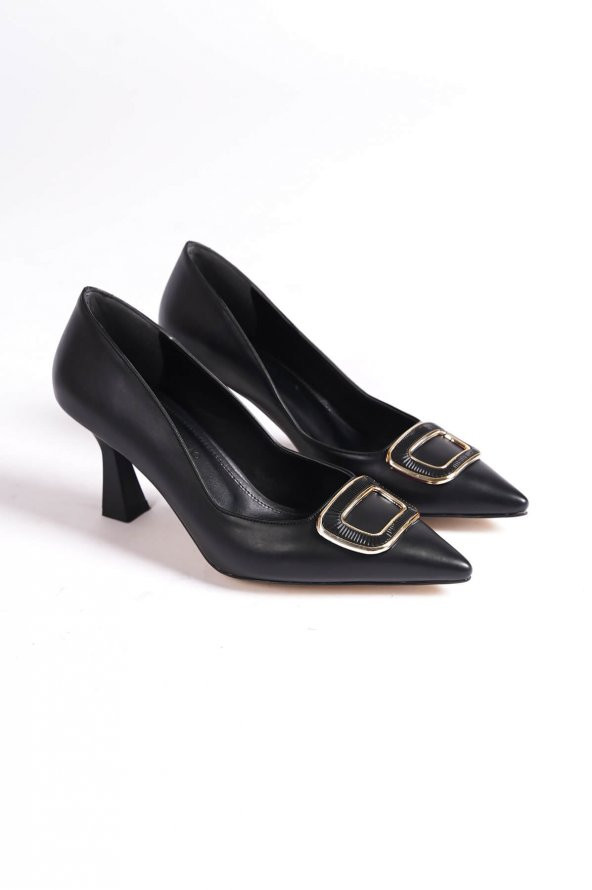 Medim Siyah Kadın Topuklu Ayakkabı